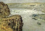 unknow artist Lewis and Clark at the Great falls of the missouri oil painting reproduction
